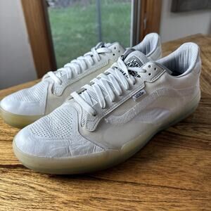 Vans EVDNT Ultimate Waffle Men Size 13 White Leather Mesh Low Top Skate Shoes